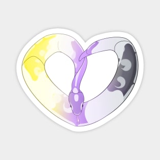 Ball Python Heart (NB Pride Design) Magnet