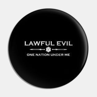 D20 Roleplaying Alignment - Lawful Evil Pin