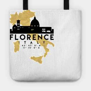 Florence Italy Skyline Map Art Tote