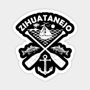 Zihuatanejo Beach, Mexico, Boat Paddle Magnet