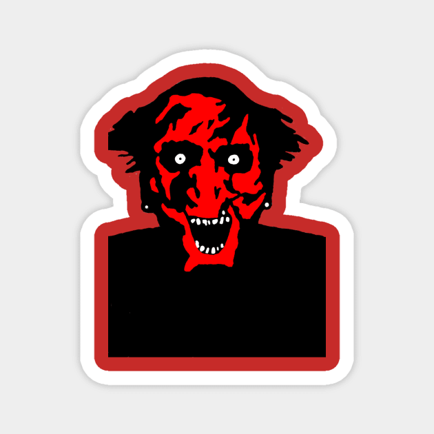 Red face demon Magnet by Fire Valley Designs