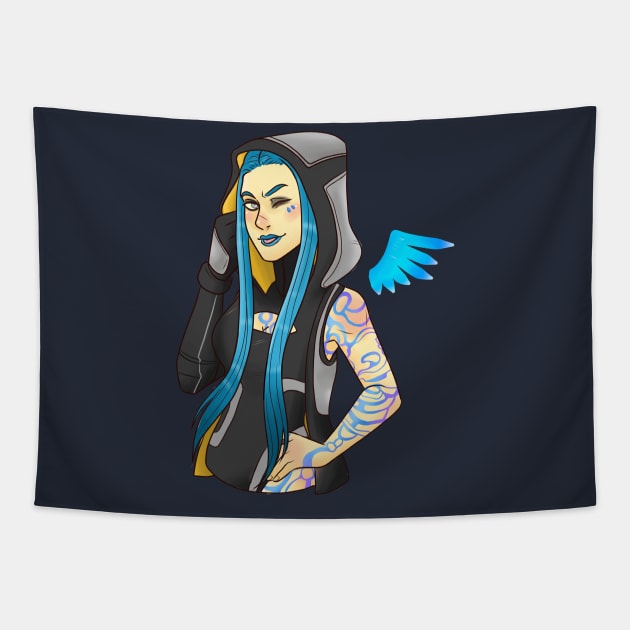 Maya the Siren- BL3 Tapestry by Frigonimy