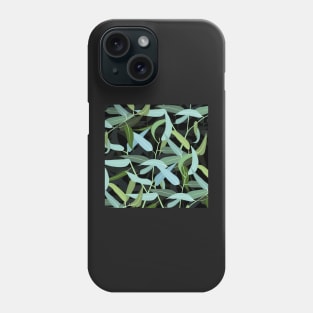 Eucalyptus Leaves Black Design Phone Case