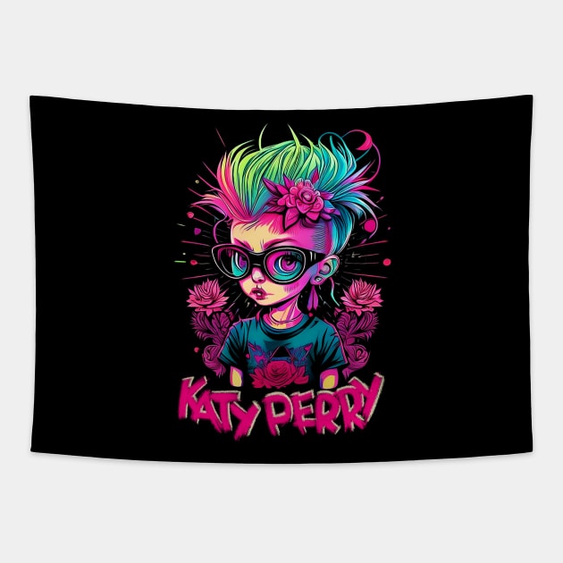 Perry Rock Girl Tapestry by VACO SONGOLAS