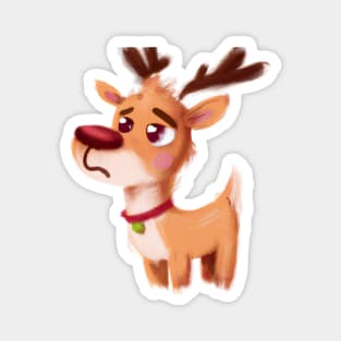 Cute Raindeer Drawing Magnet