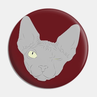 Winking Sphynx Pin