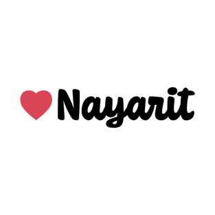 Nayarit Mexico Heart Script T-Shirt