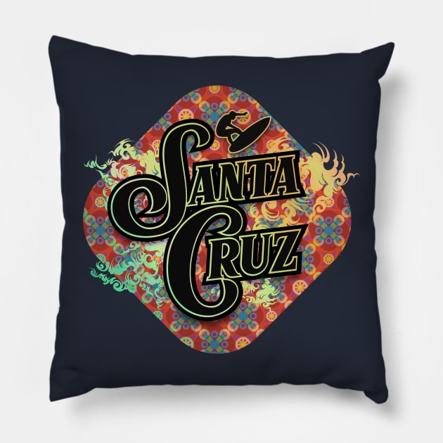 Santa Cruz California Pillow by CTShirts