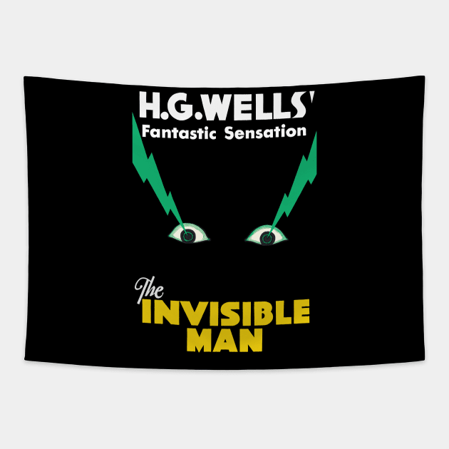 The Invisible Man Movie Poster Tapestry by MovieFunTime