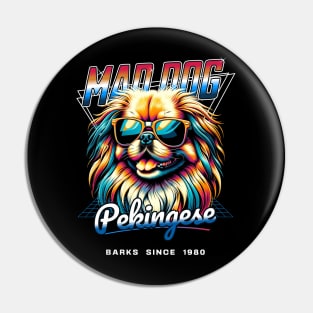 Mad Dog Pekingese Dog Pin