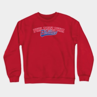 CustomCat Philadelphia Phillies Vintage MLB Crewneck Sweatshirt Black / 4XL
