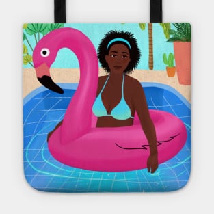 Flamingo pool Tote