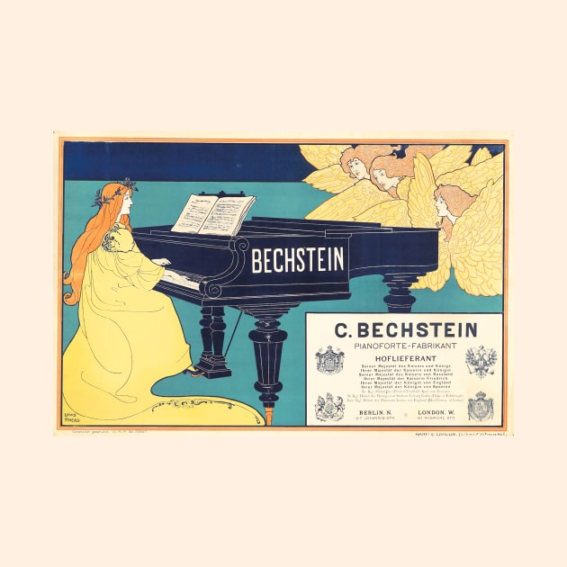 Bechstein pianos advertisement, 1896 by WAITE-SMITH VINTAGE ART