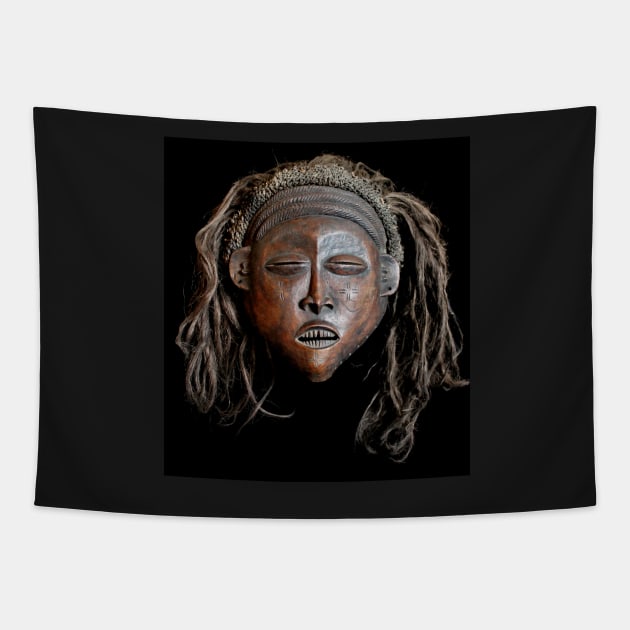 Luchazi Pwo Pwevo Mask Tapestry by photoclique