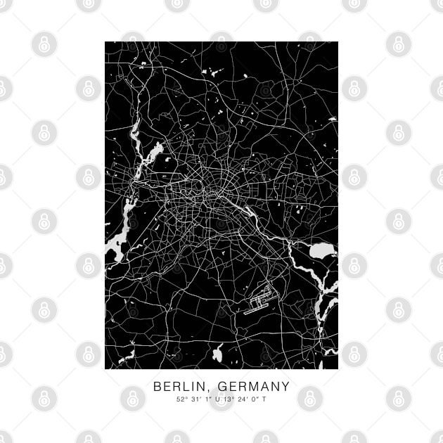 berlin maps poster minimalist by Genetics art