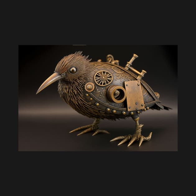 Steampunk bird by honeythief