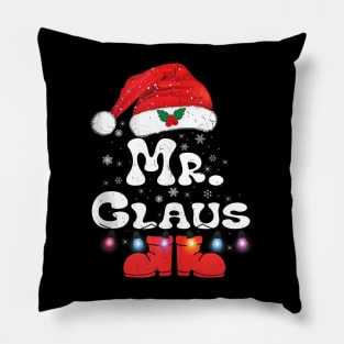 Mr and Mrs Claus Couples Matching - Christmas Pajamas Santa Pillow