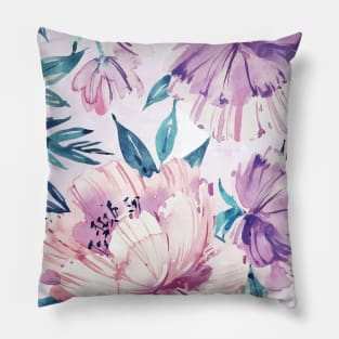 Floral Pattern - beautilful purple and pink Pillow