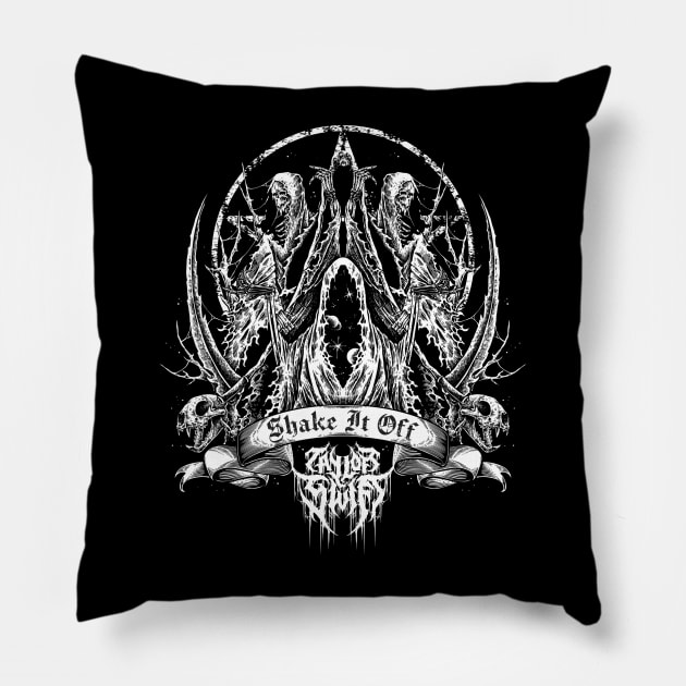 Death Metal Taylor Swift Shake It Off Pillow by Milbaruiz