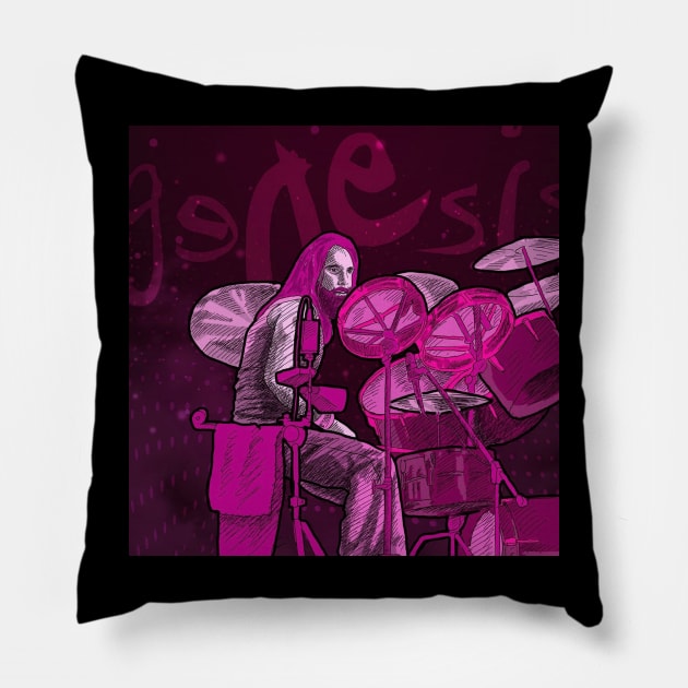 Collins // Genesis -  Phil Collins Pillow by ErineBoness