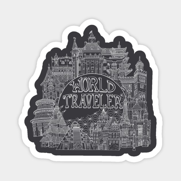 World Traveler T-Shirt Magnet by michaelkdamron