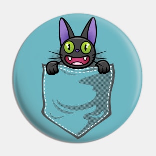 Black cat in the pocket Pin