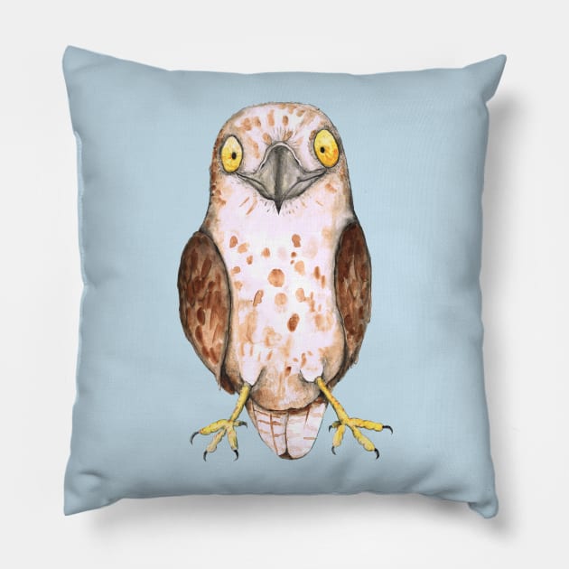 Cute hawk Pillow by Bwiselizzy