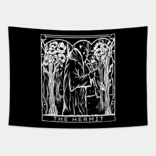 The Hermit, Tarot, Astrology, Pagan, Witchy, Goth Tapestry