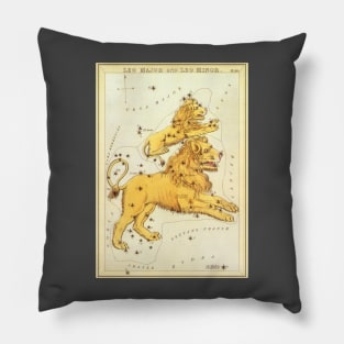 Leo the Lion, from Urania's Mirror, Vintage Signs of the Zodiac Pillow