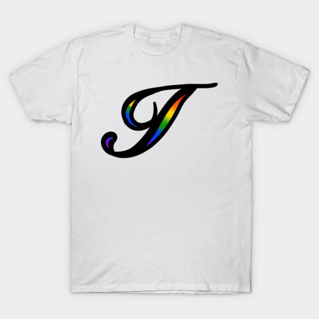 rainbow monogram shirt