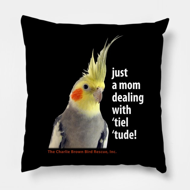 CB tiel tude - white type Pillow by Just Winging It Designs