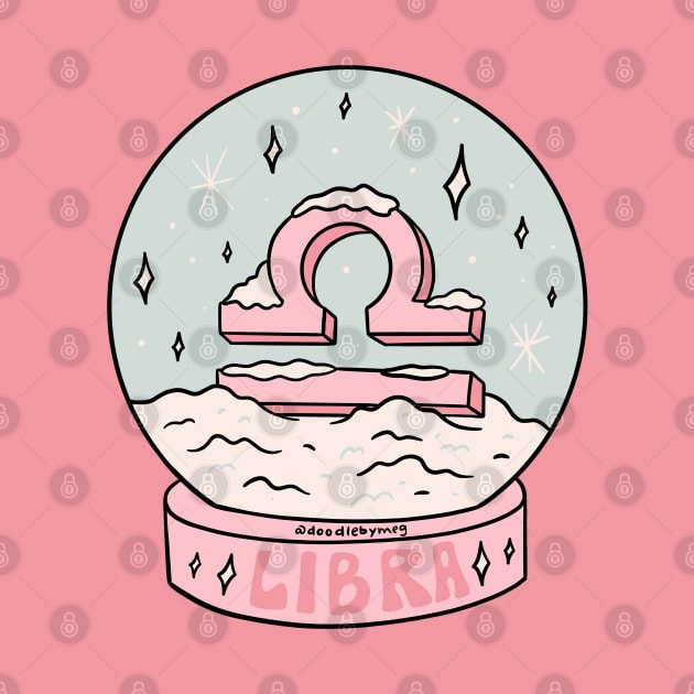 Libra Snow Globe by Doodle by Meg