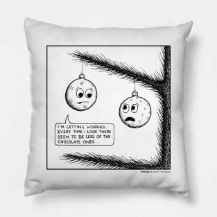 Christmas bauble worries Pillow