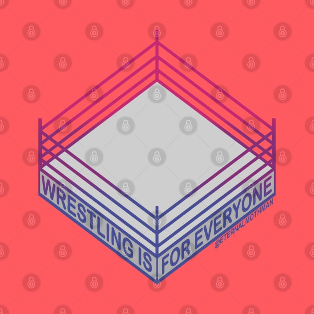 "Wrestling is for Everyone" Bisexual Pride Flag by eternalMothman