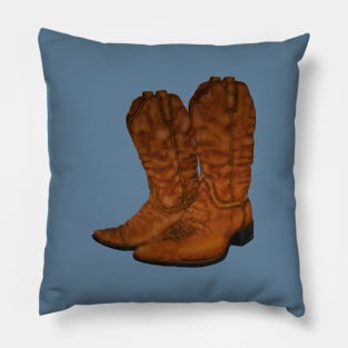 Vintage cowboy boots Pillow