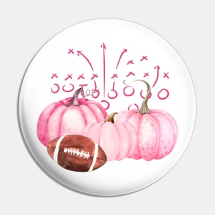 Pink October Football Pin