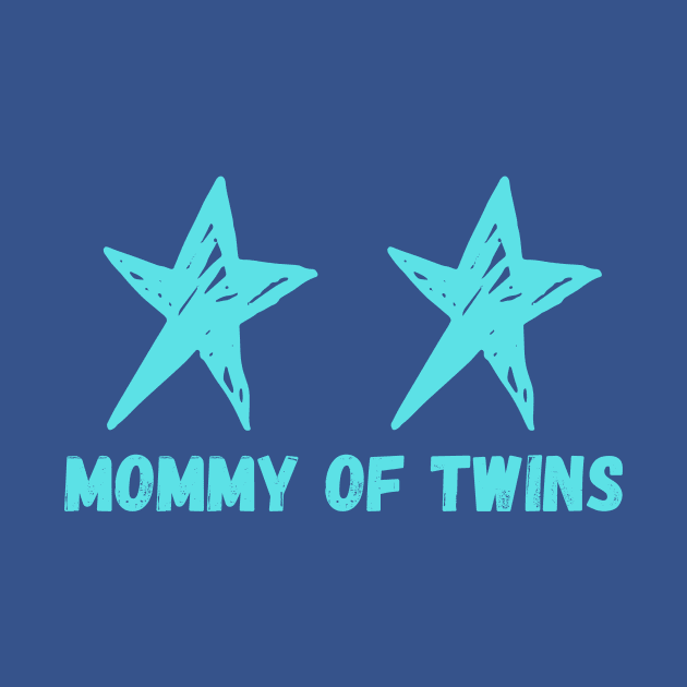 Mommy, mother t-short, twins, stars by Olivka Maestro