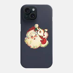 Glitter Santa and Rudolph Phone Case