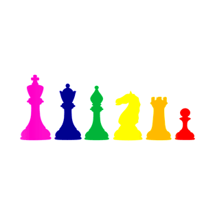 Rainbow Chess Pieces T-Shirt