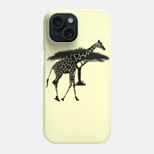 Giraffe with tree in Kenya / Africa Phone Case