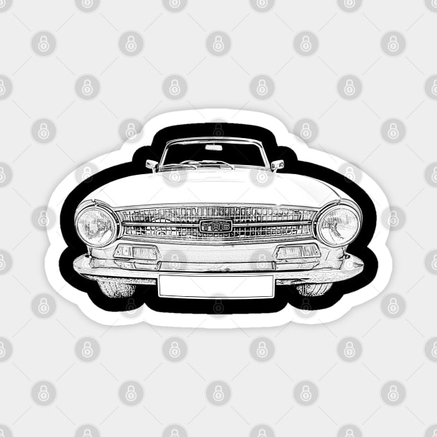 Triumph TR6 classic car Magnet by soitwouldseem