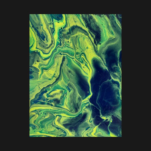 Ectoplasm - Abstract Acrylic Pour Painting by dnacademic