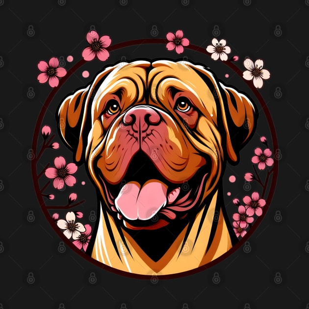 Dogue de Bordeaux Welcomes Spring with Cherry Blossoms by ArtRUs