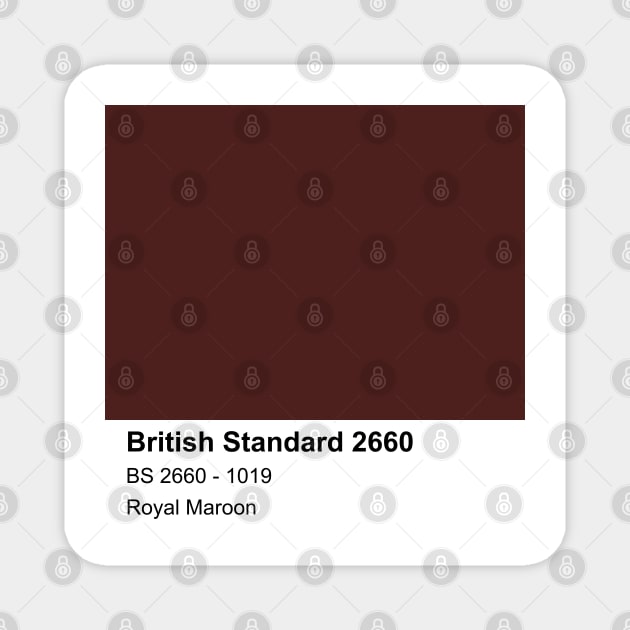 Royal Maroon British Standard 1019 Colour Swatch Magnet by mwcannon