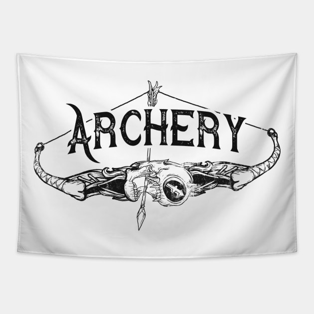 Tattoo Art Bow Archery Tapestry by Foxxy Merch