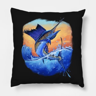 Deep Sea Fishing - Marlin Sport Fishing Gift Pillow