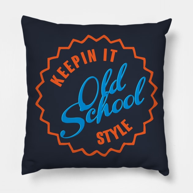 OLD SCHOOL Pillow by retroracing