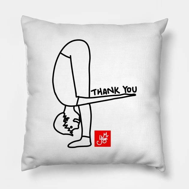 THANK YOU (YOGA) Pillow by MoreThanThat