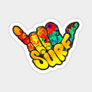 Shaka hand hang loose surf symbol Magnet