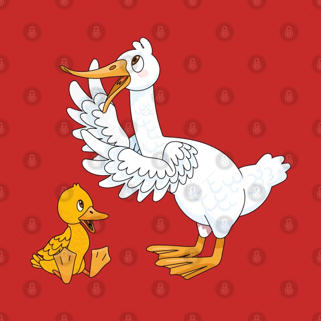 Duck With baby Funny by Mako Design 